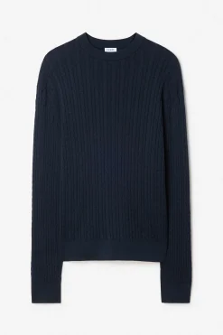 Braided Cotton Silk Sweater