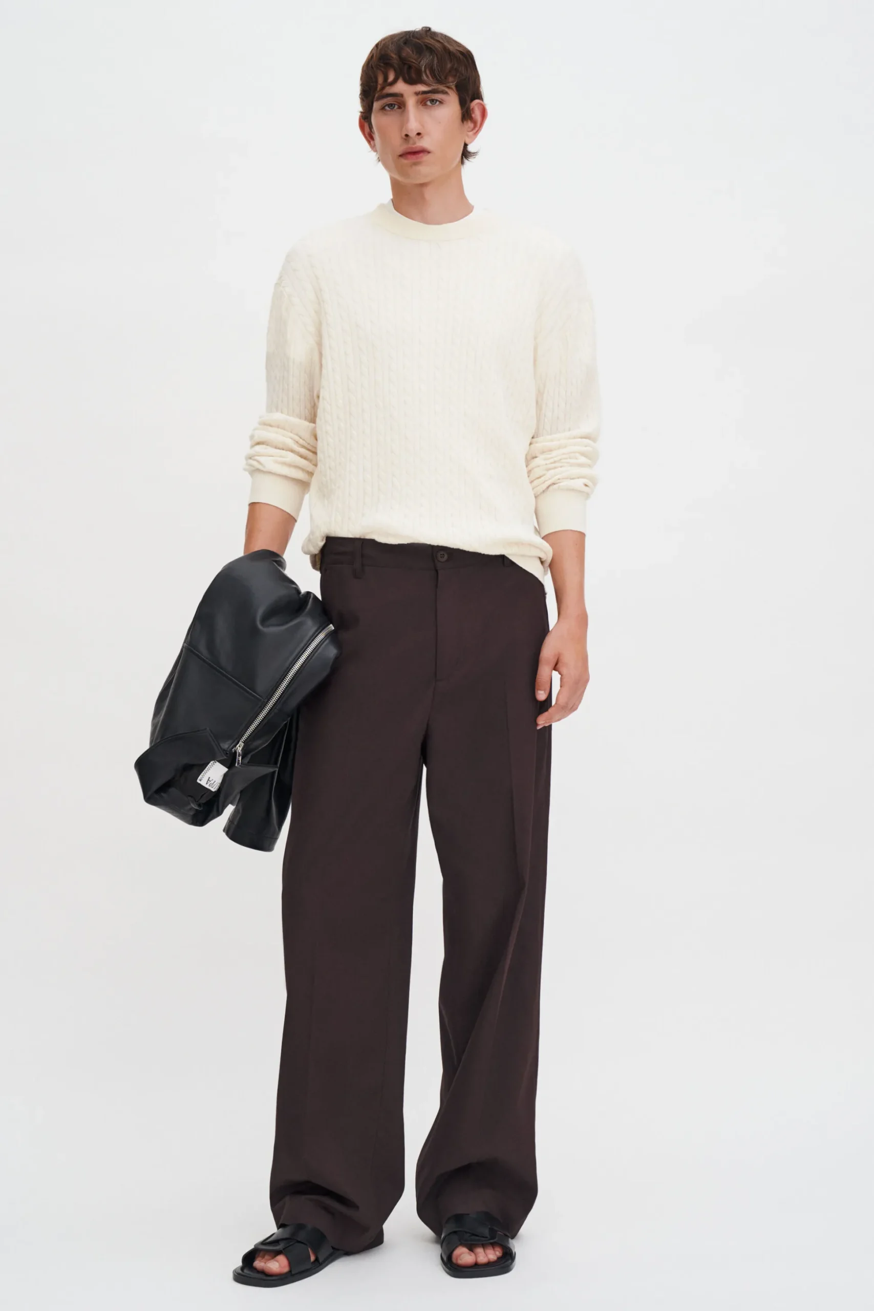 Braided Cotton Silk Sweater