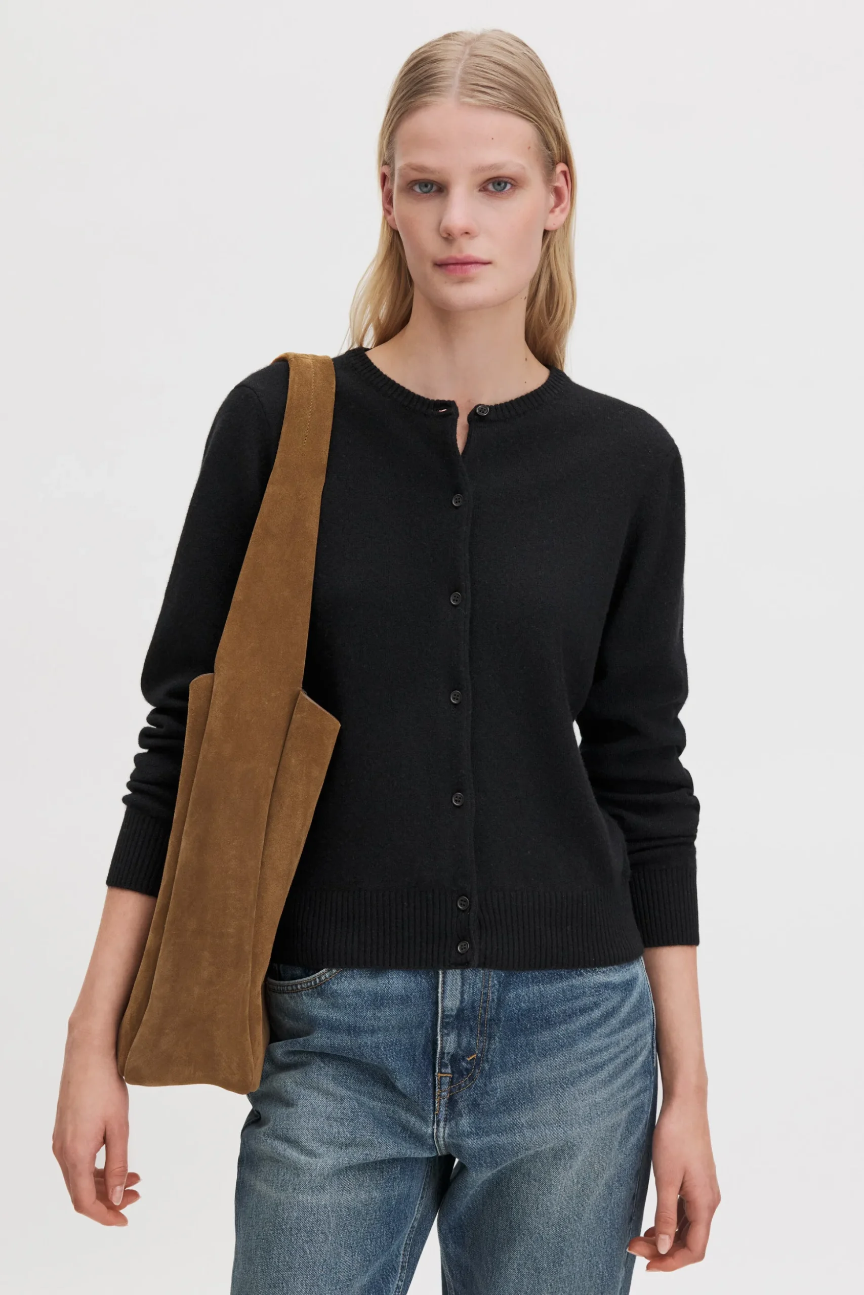 Cashmere Crewneck Cardigan