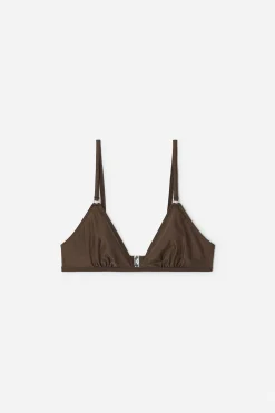 Gathered Back Bikini Top
