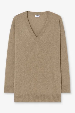 Long V-Neck Cashmere Sweater