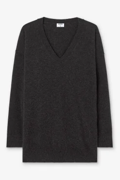 Long V-Neck Cashmere Sweater
