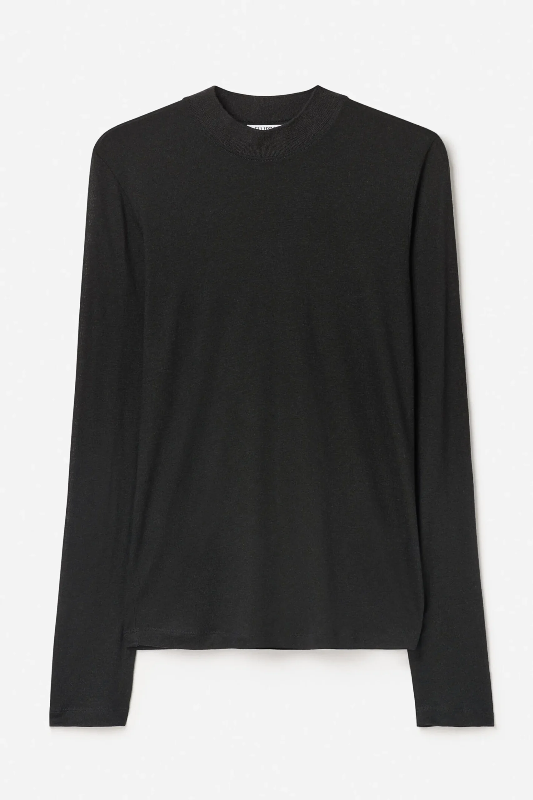 Lyocell Cashmere Mock Neck Top