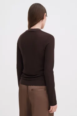 Lyocell Cashmere Mock Neck Top