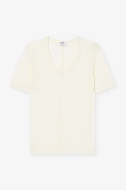 Lyocell Cashmere Scoop Tee