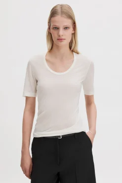 Lyocell Cashmere Scoop Tee