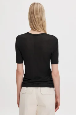 Lyocell Cashmere Scoop Tee