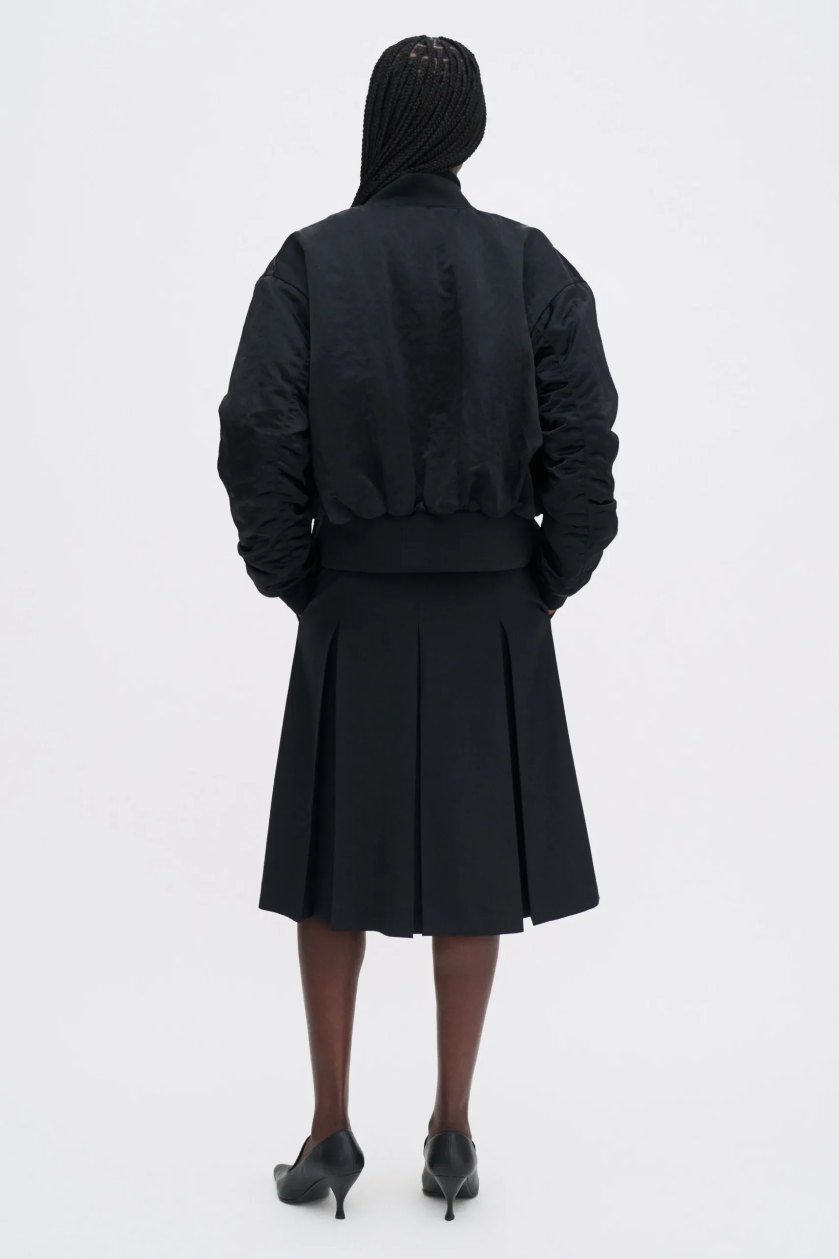 Pleated Wool Skirt