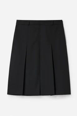 Pleated Wool Skirt