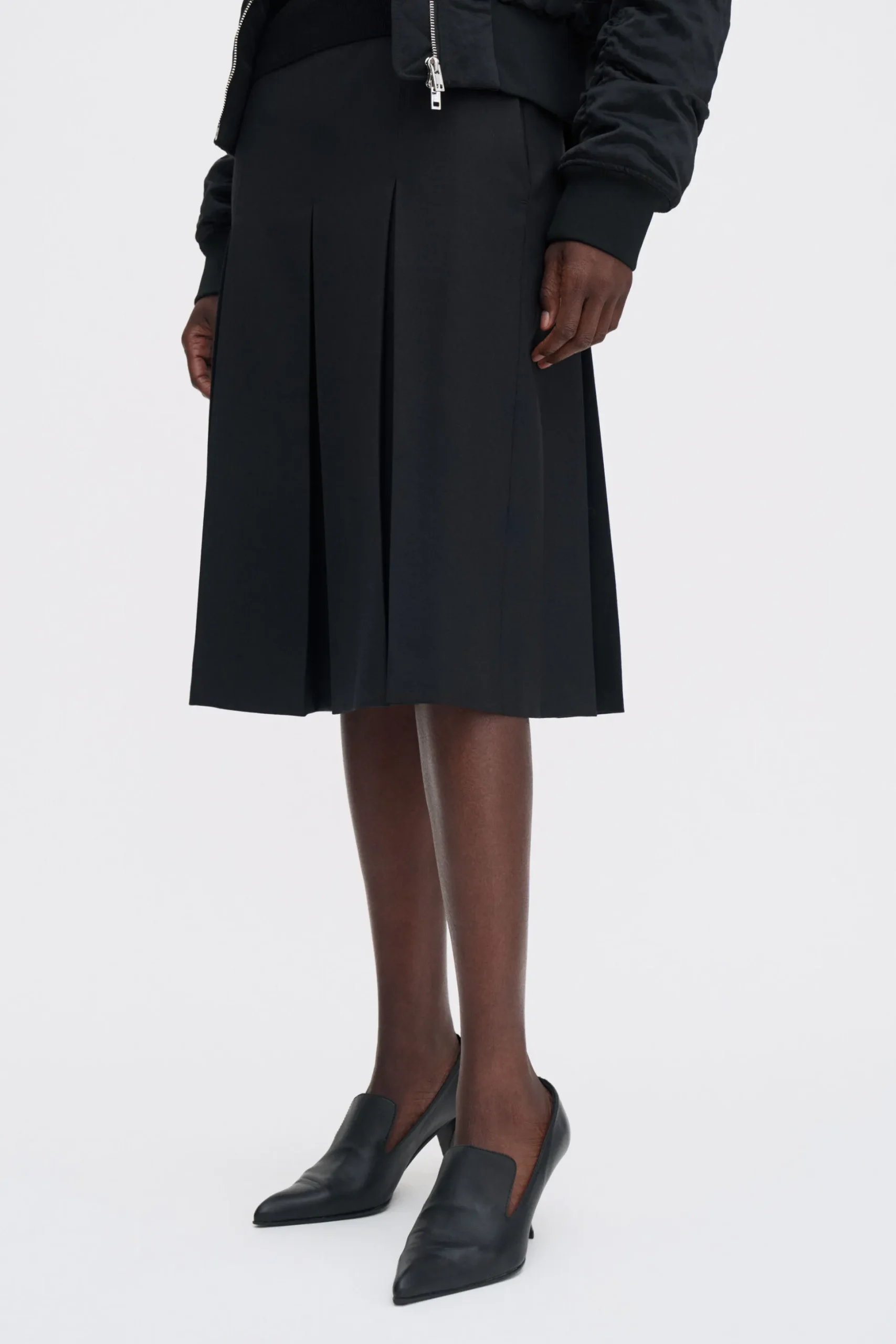 Pleated Wool Skirt