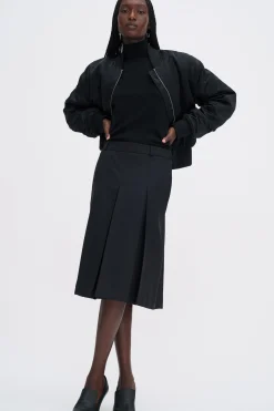 Pleated Wool Skirt