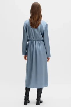 Pleated Wrap Dress