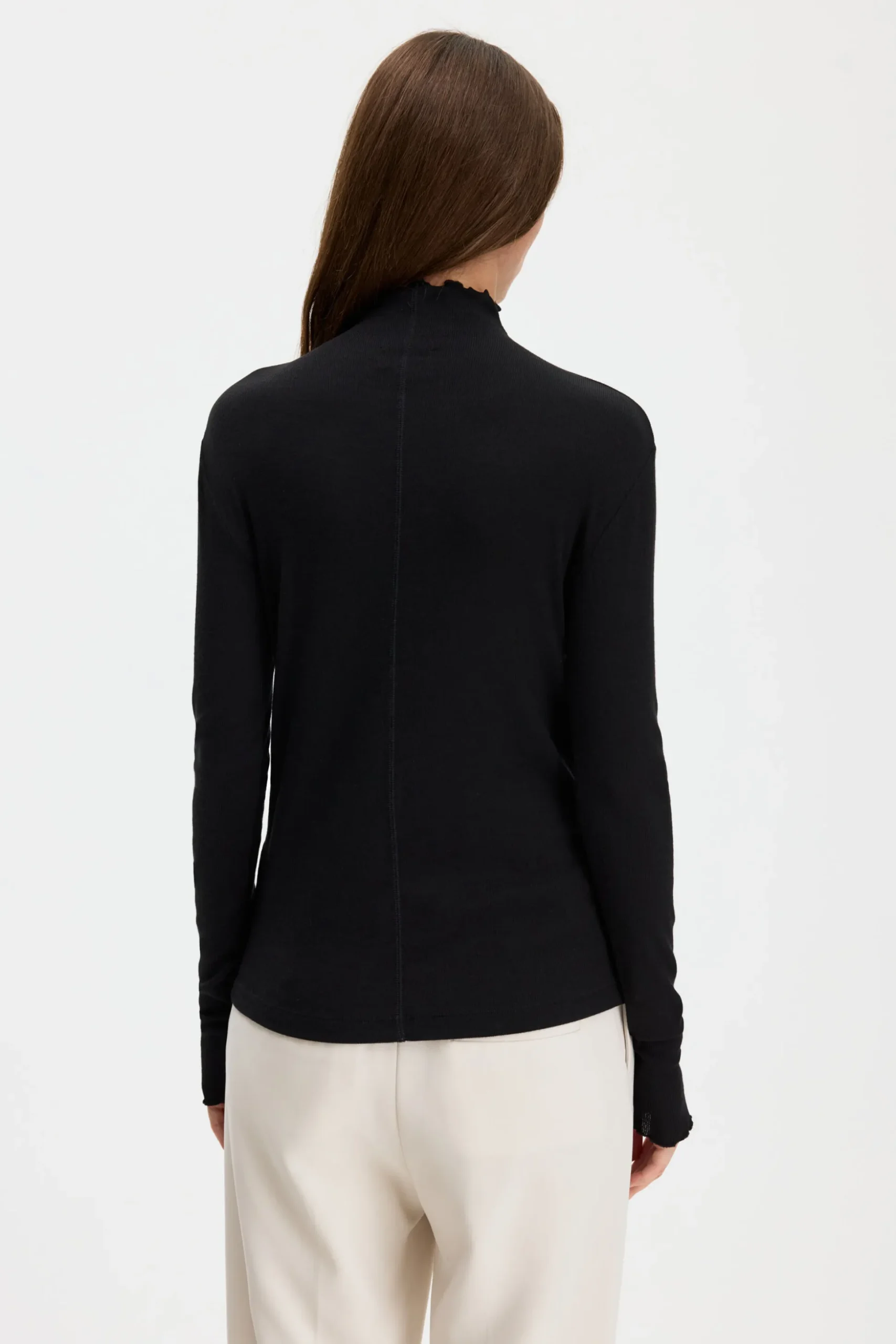 Rib Mock Neck Top