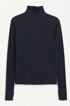Rib Mock Neck Top