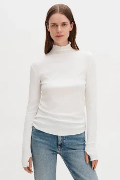 Rib Mock Neck Top