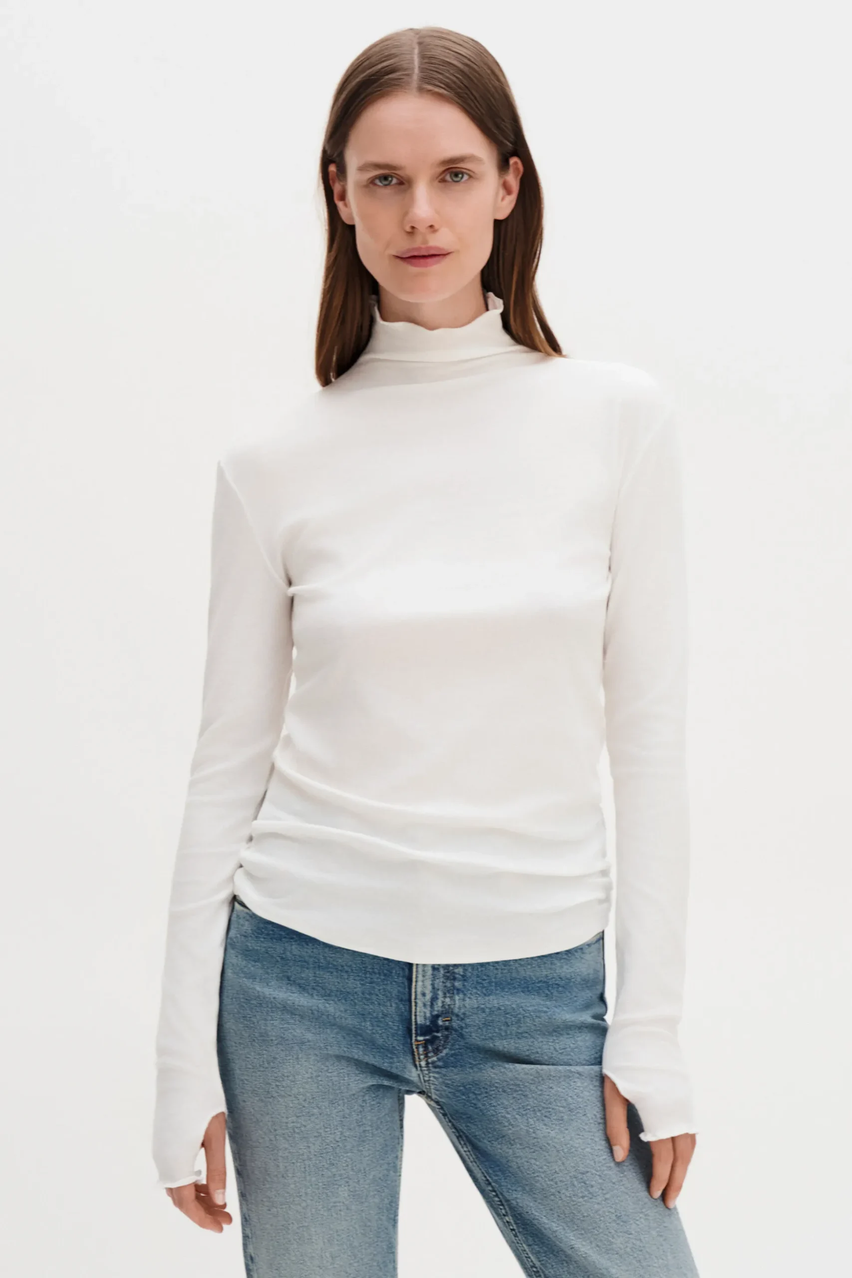 Rib Mock Neck Top