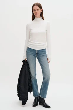 Rib Mock Neck Top