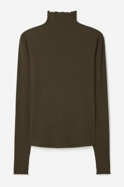 Rib Mock Neck Top