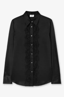 Vertical Lace Detail Shirt