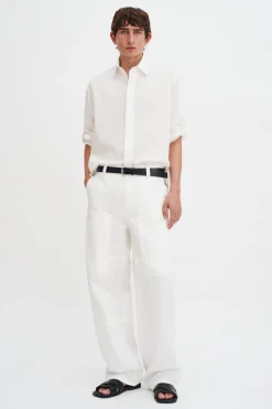 Washed Cotton Cargo Trousers