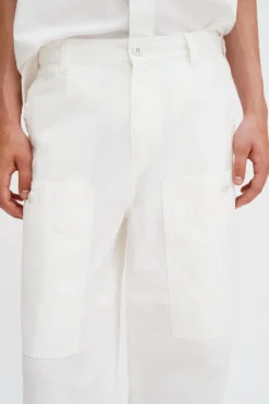 Washed Cotton Cargo Trousers