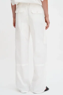 Washed Cotton Cargo Trousers