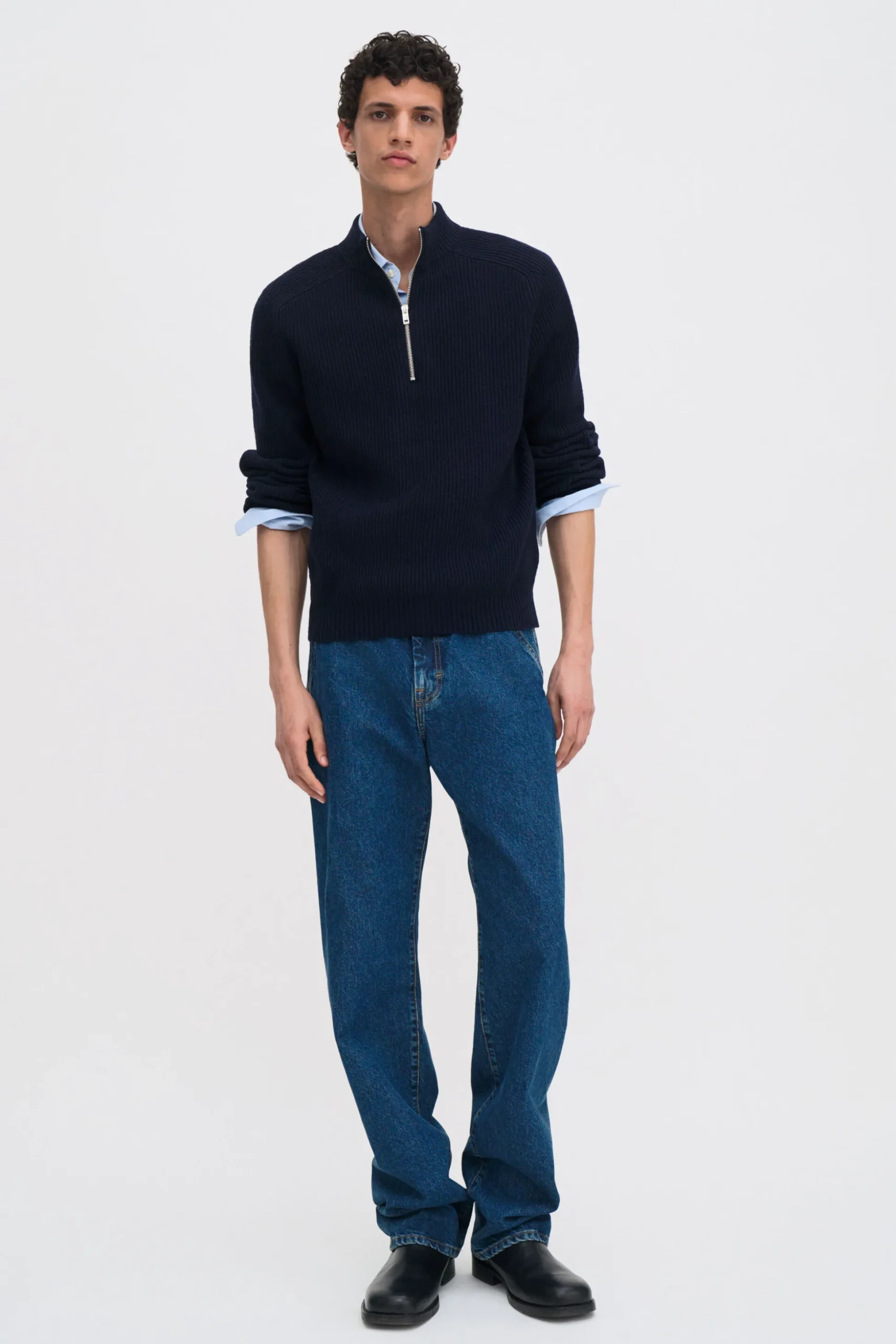 Wool Half Zip Sweater