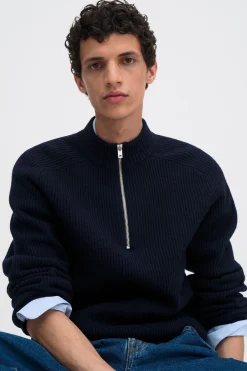 Wool Half Zip Sweater