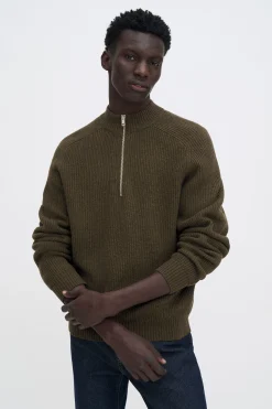 Wool Half Zip Sweater